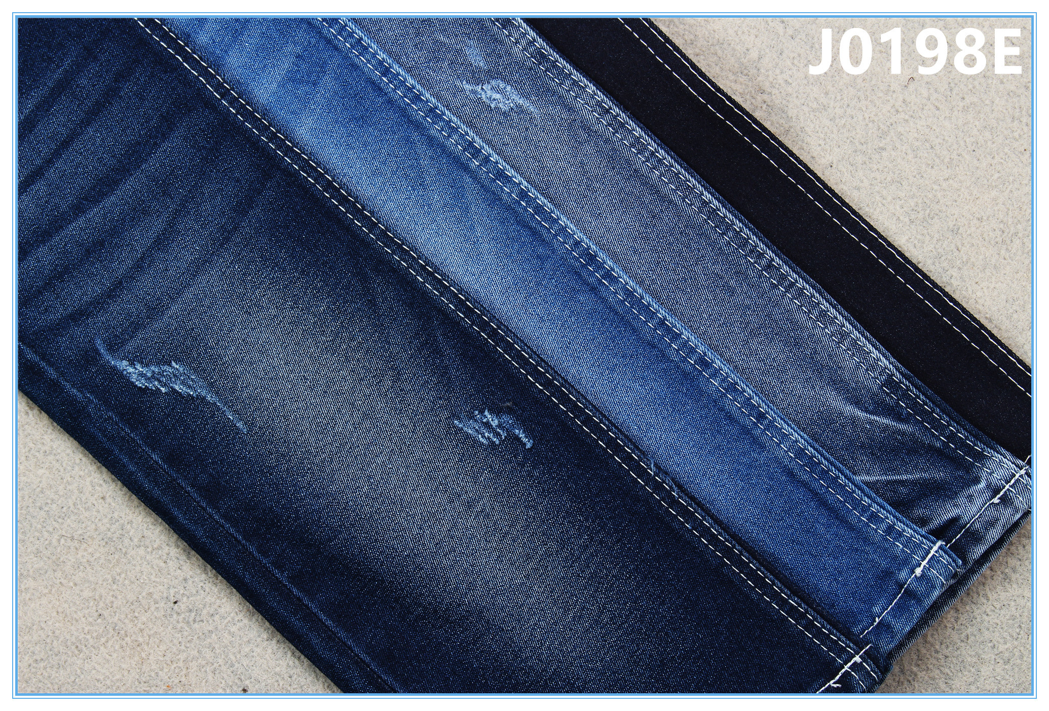 11oz Super Dark Blue Denim Jeans Fabric For Apparel