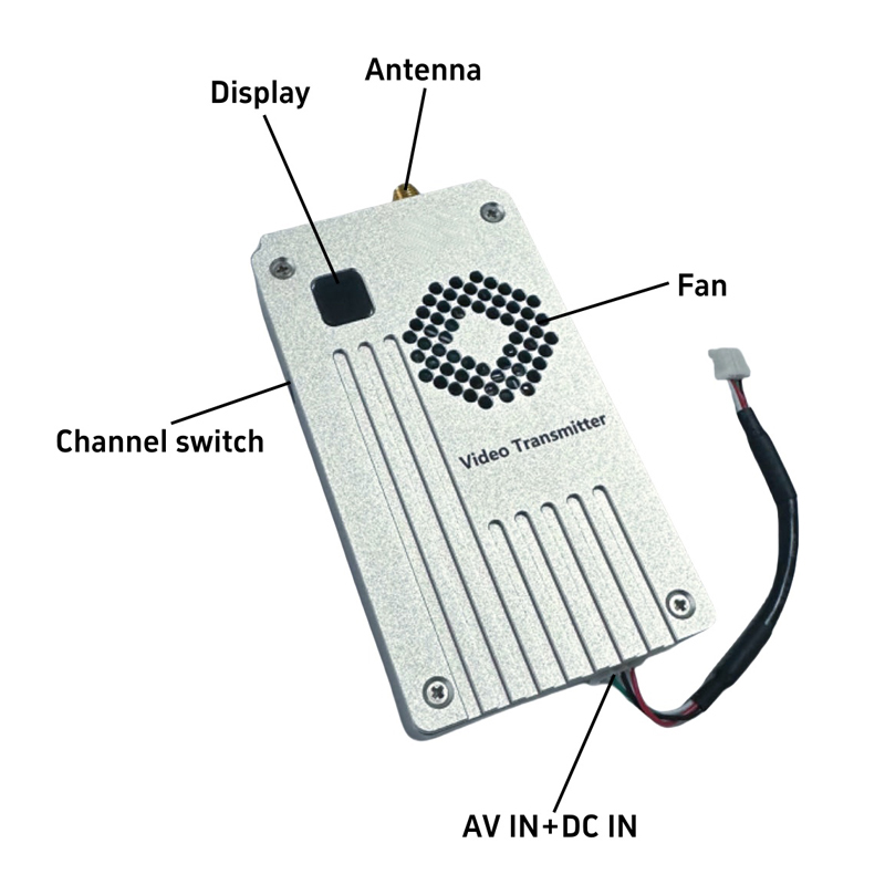 60km 300Mhz~1.5Ghz FPV VTX VRX 5W Wireless Video Transmitter And Receiver