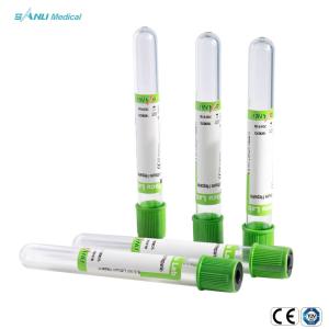 Quality Disposable Glass Lithium Heparin 2ml Green Tube For Blood Draw wholesale
