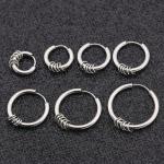 Cool Men Jewelry Accessories Small Buckle Ring Hanging Stainless Steel fashion