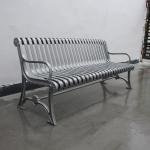 Waterproof Urban Outdoor Metal Garden Bench With Cast Iron And Steel Flat Bar