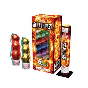 Quality Liuyang Canister Artillery Shells / Triple Break Canister Shells Firework For Festival wholesale