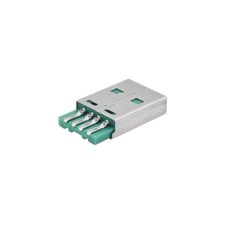 Quick Charging 4 Pin Connector , Usb Type A Male Connector For USB Cable