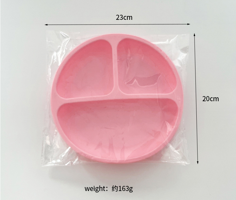 Food Grade Silicone Plate None Design Style Dinnerware Type Plate for Toddler and Kids