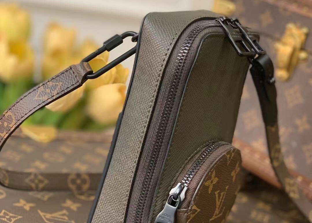 Brown Square Box Genunie Leather Camera Cross Body Bag Single Shoulder