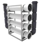 RO Prefiltration Fiberglass Membrane Cartridge FRP Filter Housing For Corrosive