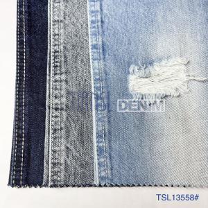 Quality Cotton Polyester Viscose Stretch Lightweight Denim Fabric By The Yard 11.1 Oz wholesale