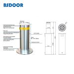 Thick 8mm Electric Rising Bollards