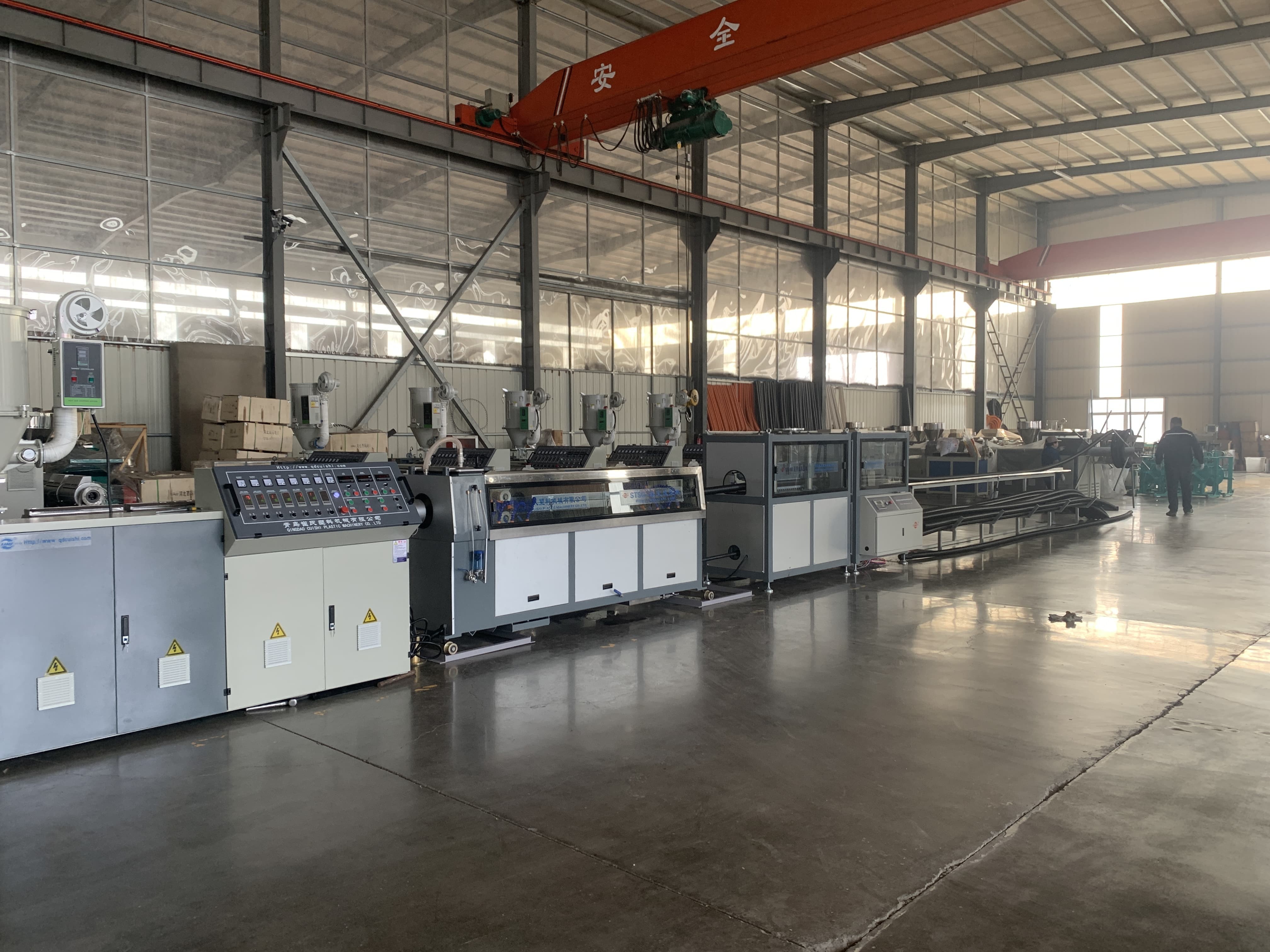 37-55kw Motor Power PE PP Spiral Pipe Extrusion Line for Pe Pipe Manufacturing Equipment
