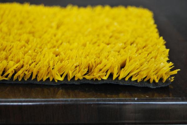 Colorful Yellow PE Synthetic Grass Tennis Courts for School, Playground, Sports,
