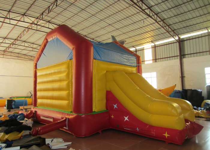 Simple inflatable star themed combo Wild west cowboy inflatable bounce with slide for party