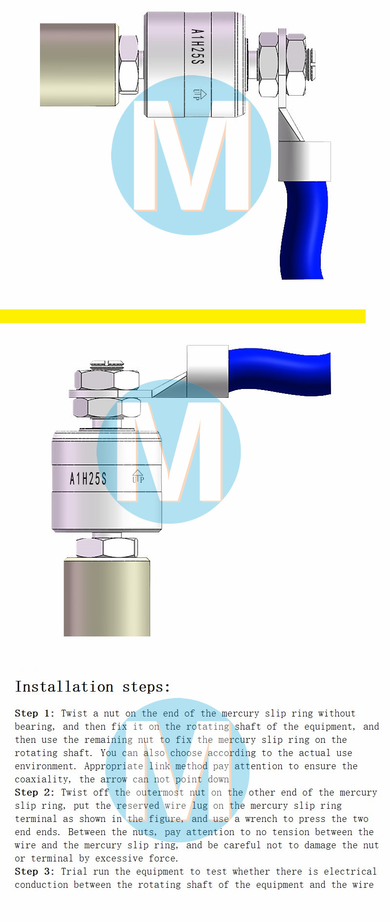 306L Chinese Mercury Slip Ring Liquid High Frequency Rotatingmercury Slip Ring