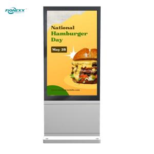 Quality 49 inch Silver Android Outdoor Fanless Vertical Digital Totem wholesale