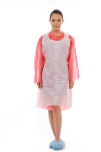 Quality Embossed Process Economical Friendly Disposable PE Apron Without Sleeves wholesale