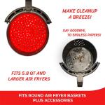 2mm Thickness Non Stick Air Fryer Silicone Basket