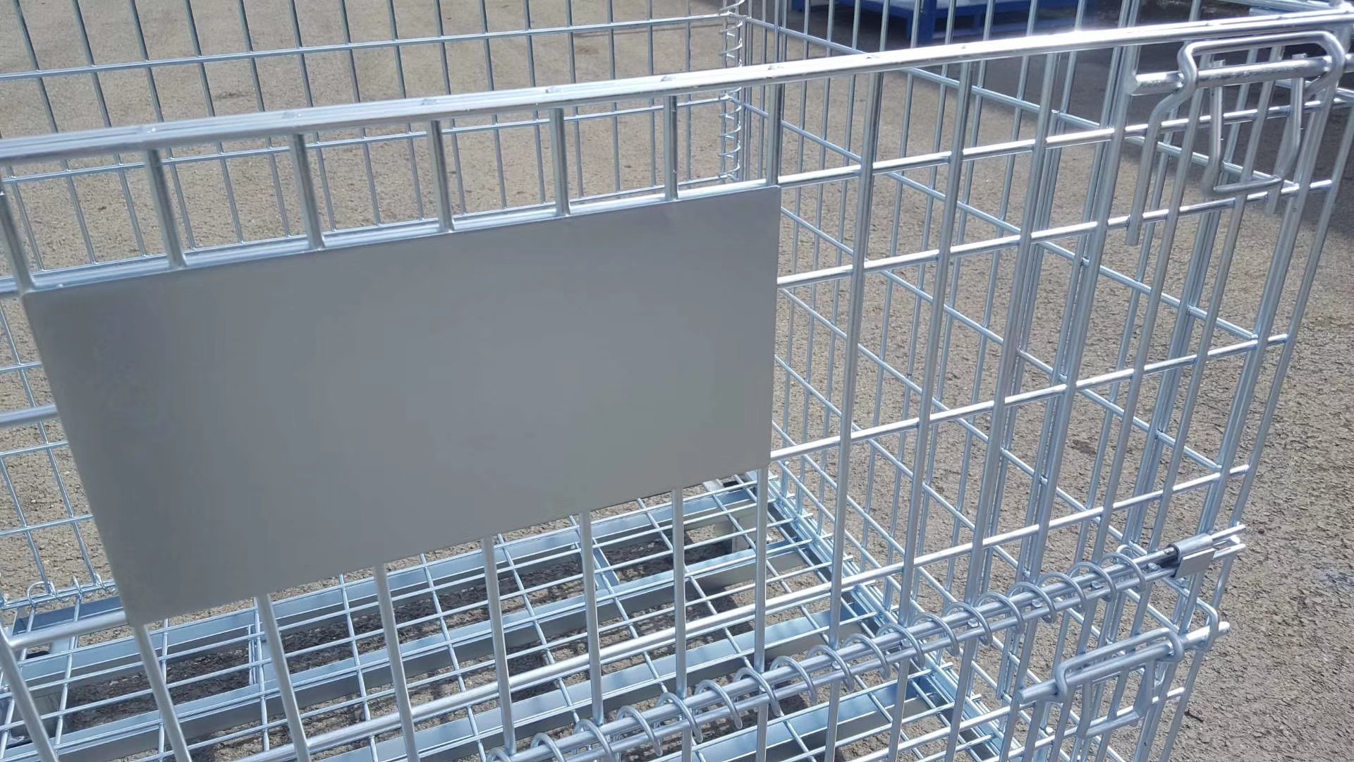 Warehouse Mesh Box Foldable Wire Container Foldable Stackable
