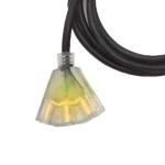20A/250V SJTW Heavy Duty Black Extension Cable with 3 Prongs and Outdoor