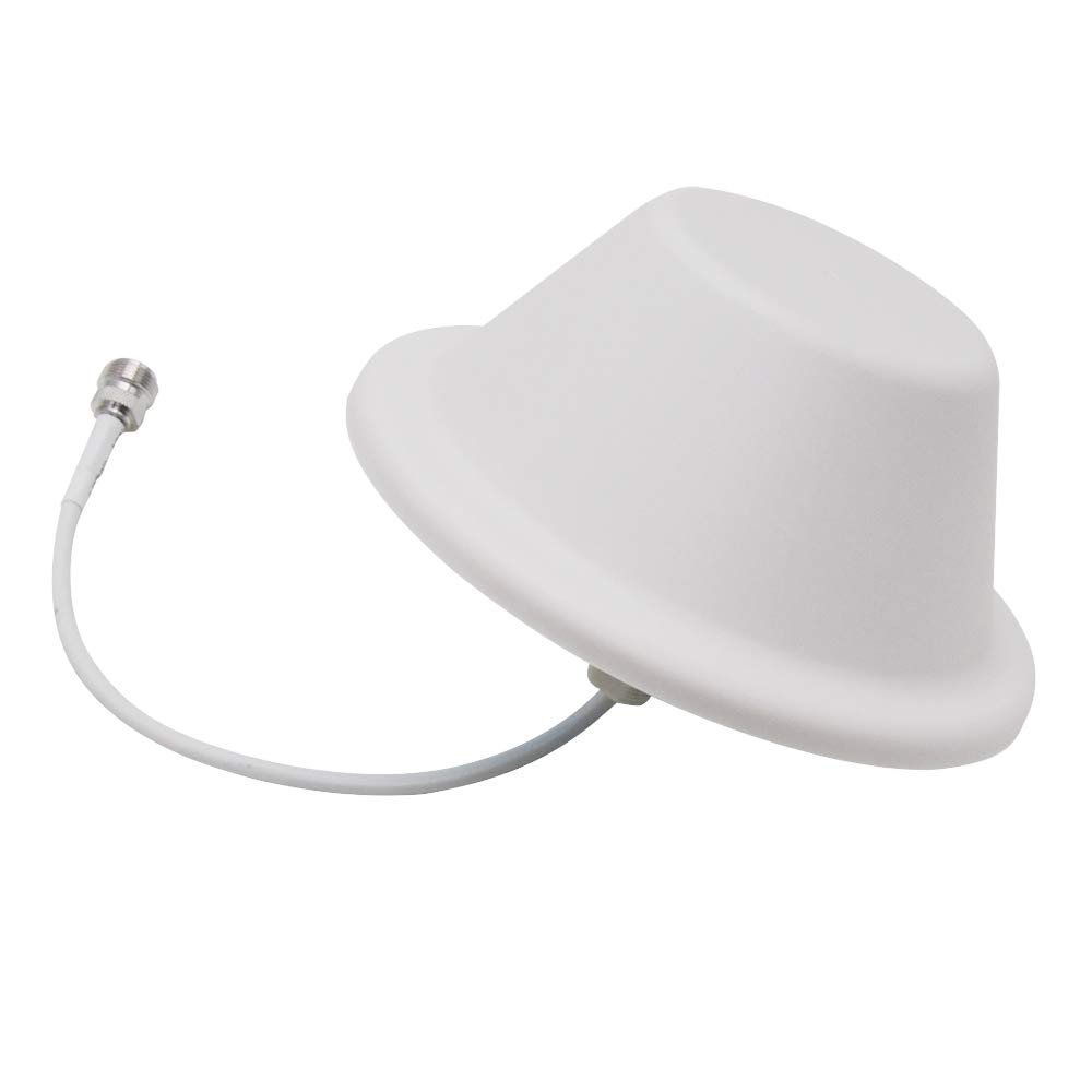 N Female White RG58 Cable 700MHz-2700MHz 5dBi Ceiling Antenna For Repeater