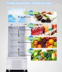 298L vertical double door double temperature display beverage cooler/beverage