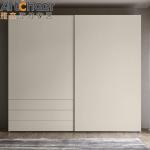 Melamine Finish Plywood Carcase Italian Minimalist Style Sliding Closet Doors