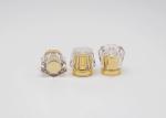 Non Spill Gold Aluminum Perfume Bottle Lid Textured Design With Concave Collar