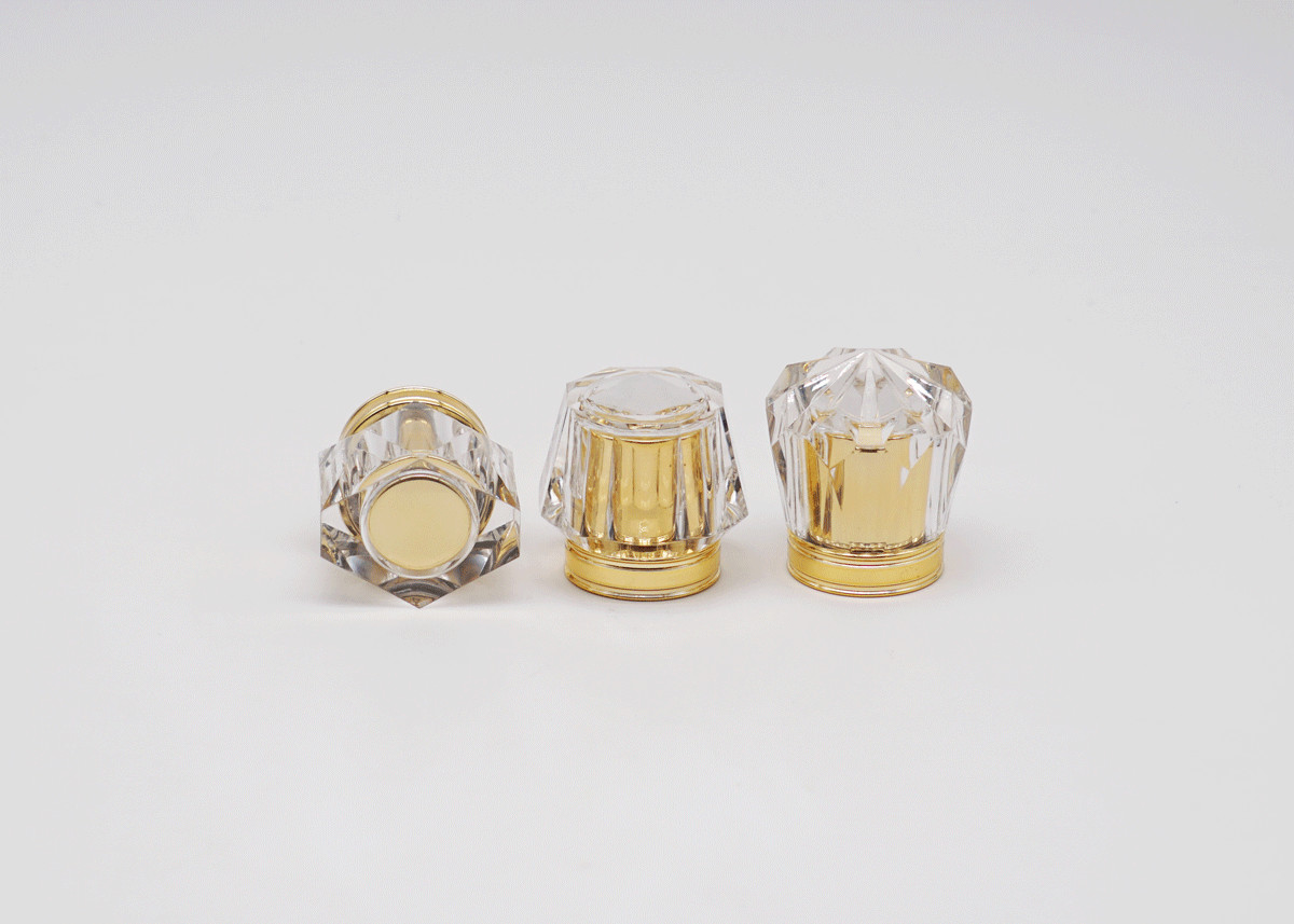 Non Spill Gold Aluminum Perfume Bottle Lid Textured Design With Concave Collar