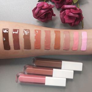 Quality Logo Pink Nude Clear Lip Gloss Ladies Face Makeup wholesale