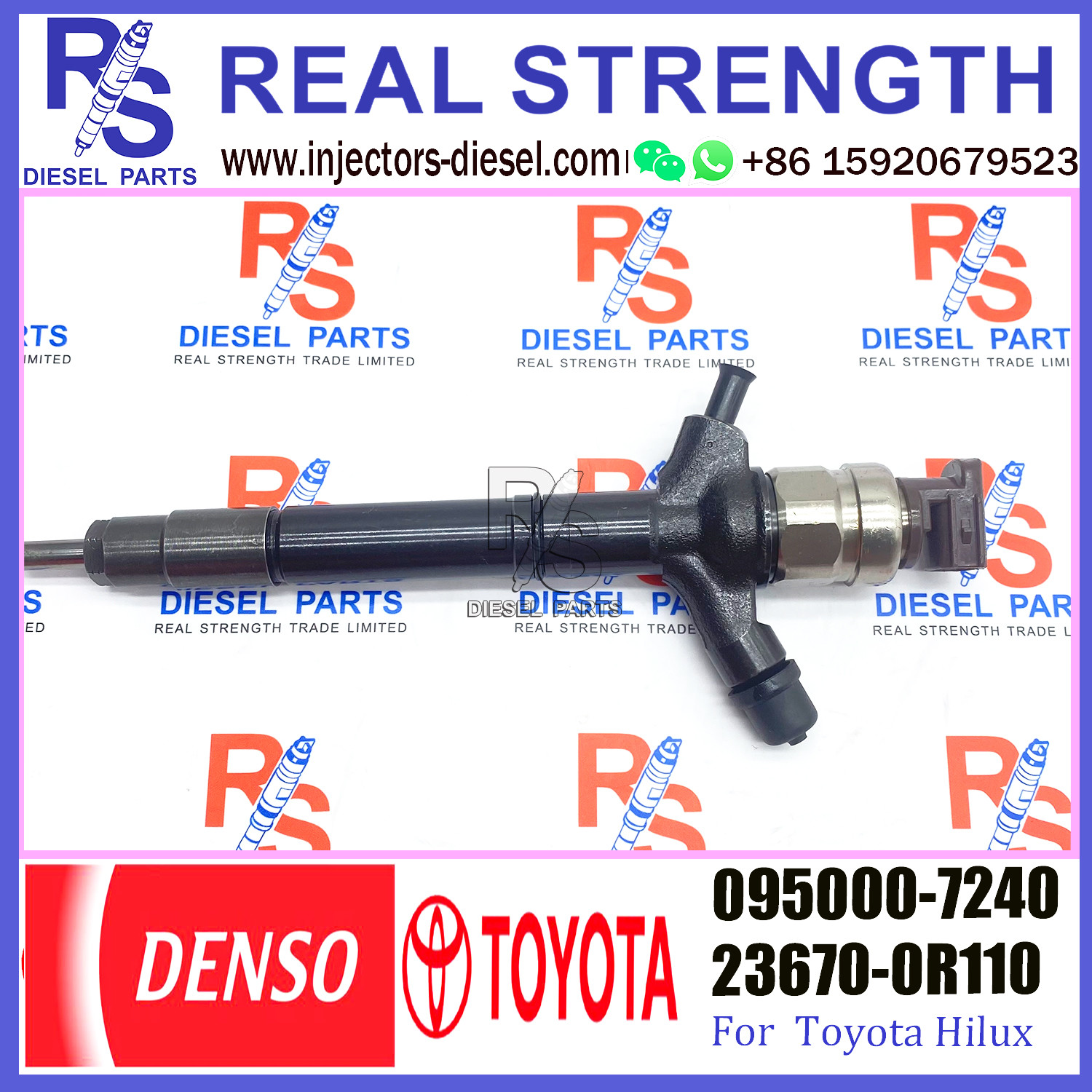 Common rail injector 23670-0R120 095000-7240 095000-7241 095000-7242095000-7243 injector for Toyota