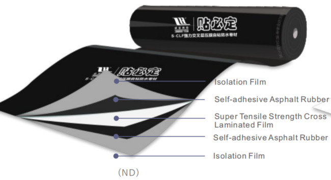 Bondsure® S-CLF Self Adhesive Bituminous Waterproofing Membrane Super Tensile Strength NS ND Type