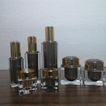 Gold Plating Double Walled PMMA Airless Cosmetic Bottles