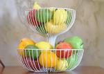Customized Design Baking Black Iron 2-Layer Metal Fruit Plate 27*35*24CM