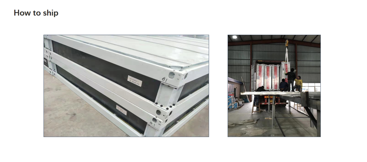 20ft or 40ft Eco-Friendly Container Made of Steel and Sandwich Panel for Clothing Store Restaurant Hotel