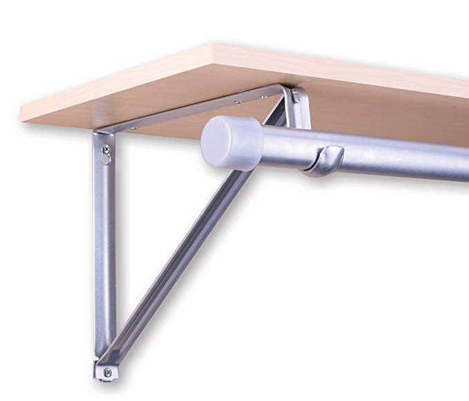 Nonstandard Adjustable White Closet Rod and Shelf Support Bracket Single-side Bracket