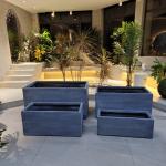 Modern Style Fiber Clay Planters Powder Coated Finishing