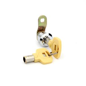 Quality Yellow Color Tubular Cabinet Lock , Tubular Pin Tumbler Lock Long Life Span wholesale