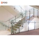Modern Plexiglass Stair Metal Balustrades Handrails Wrought Iron Glass Steel