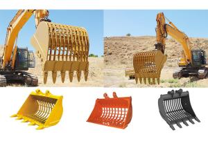 Quality CAT HITACHI KOMATSU Excavator Sieve Bucket Excavator Attachments wholesale