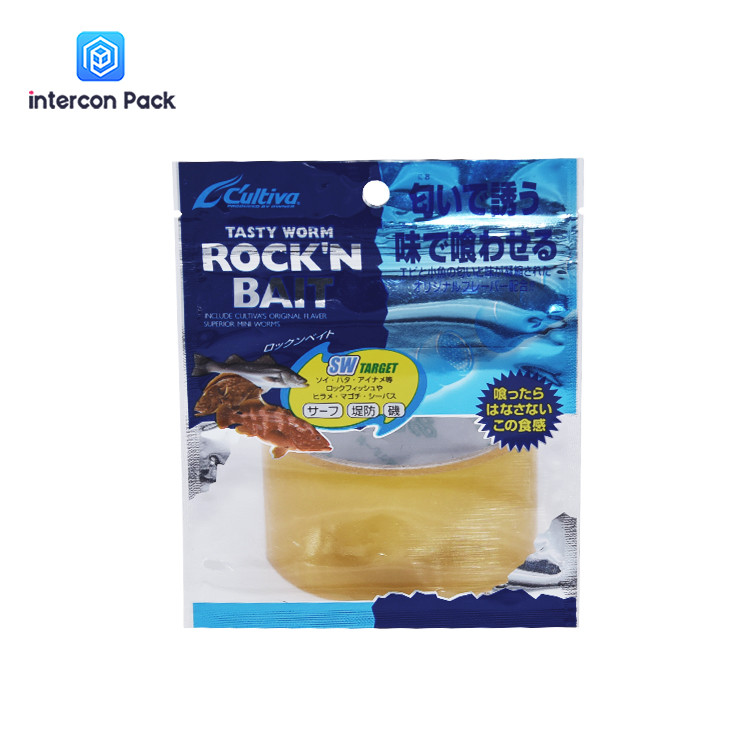 Three Side Sealed Bag Food Grade Polyethylene Bag Custom Printed Squid And Seafood Food Bag