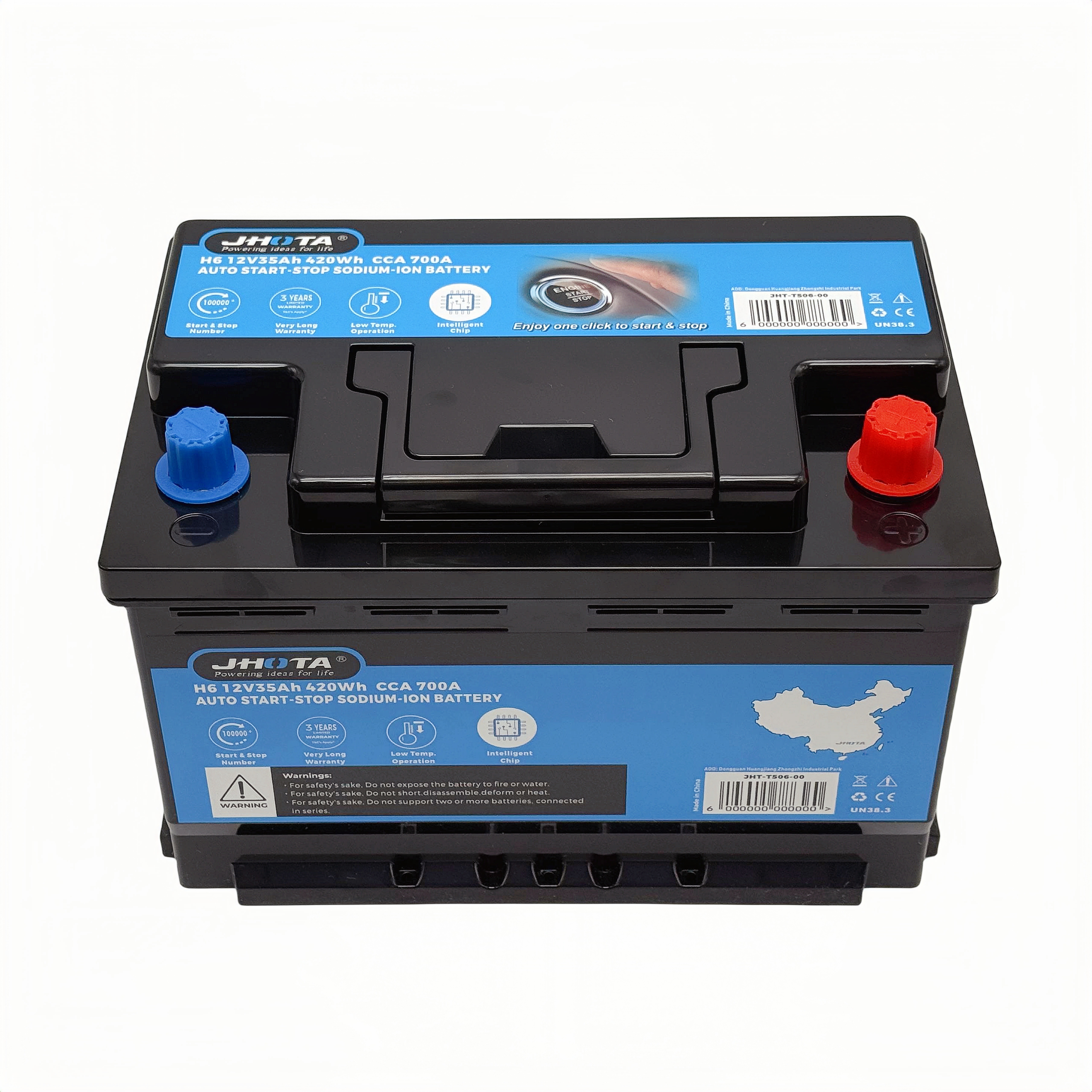 Nominal Capacity H7 12V 50Ah CCA 800A Start-Stop Battery Sodium-ion Battery Pack