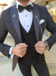 Men'S Dark Custom Tuxedo Suit 46''-56'' Shawl Collar Tuxedo Waistcoat
