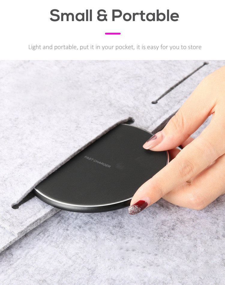 Alunimium 7.5w 10W Fast Charge Wireless Charger
