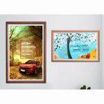 32" inch wooden frame LCD video photo frame NFT display for gallery advertising