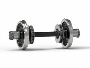 Quality 45 Steel Single Flanged Rail Wheels , Railroad Steel Wheels For 900mm Gauge ODM wholesale