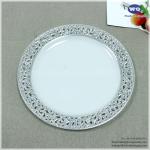 7.5'' Hot Selling Plastic Plate With Gold Rim, Factory Wholesale Bulk Wedding