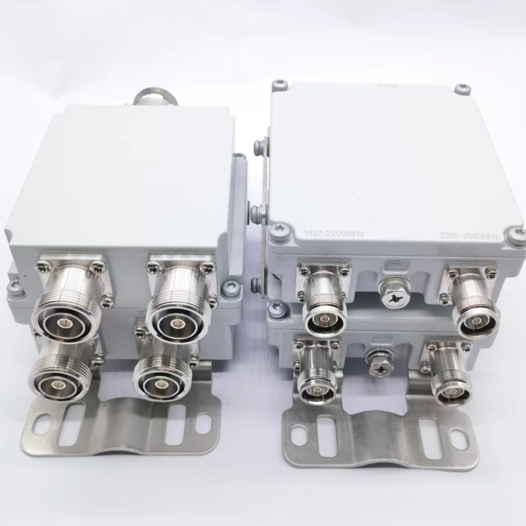 Tri-Band Low Pim Combiner 600-2170&2500-2690&3400-4000MHz 4.3-10-F DIN-F
