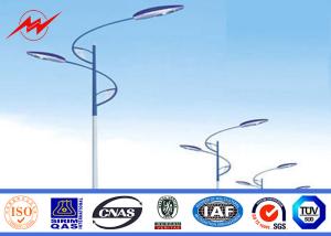 Quality 8M Q345 Hot DIP Galvanized Street Lighting Poles Highway Steel Poles With Single Arm wholesale
