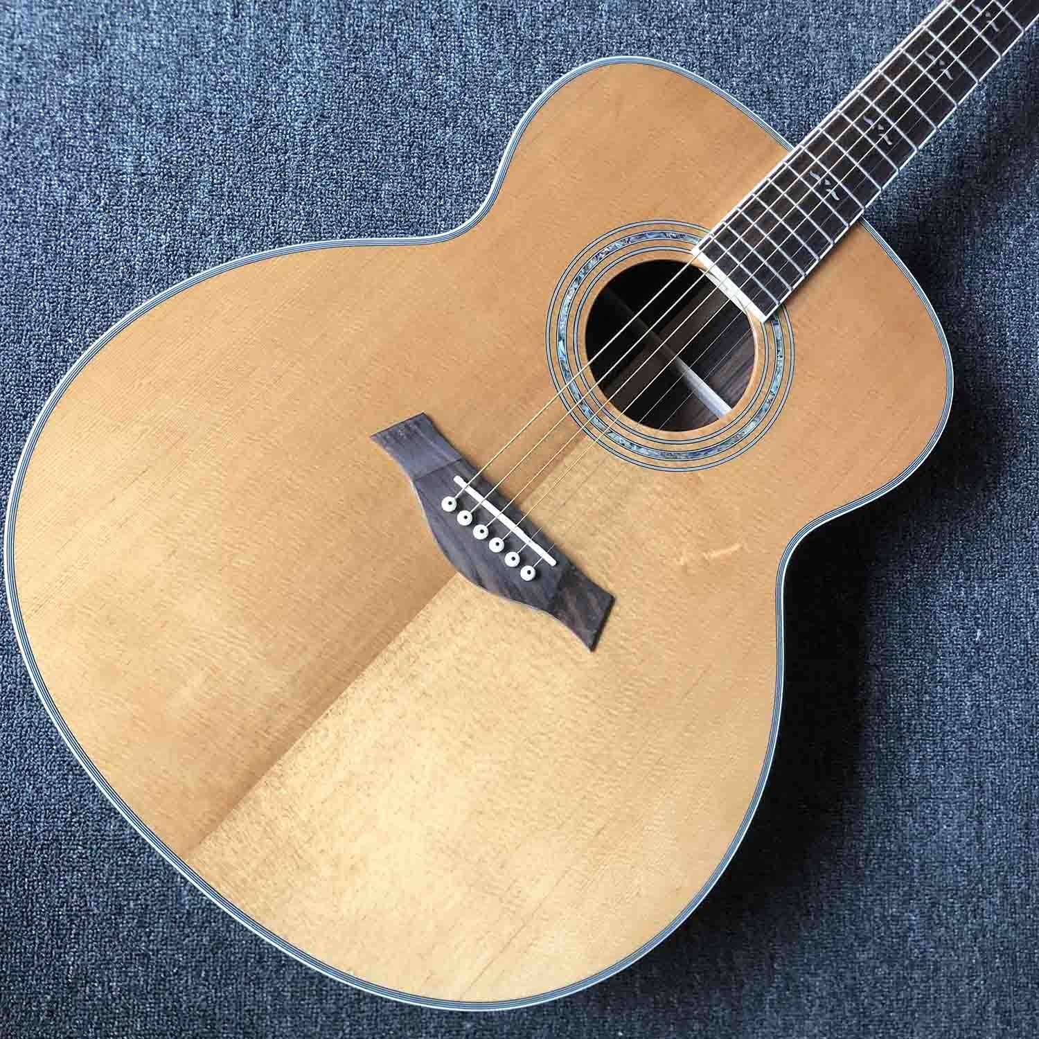 Custom 43" Solid Cedar Wood Rosewood Fingerboard T814 Acoustic Guitar