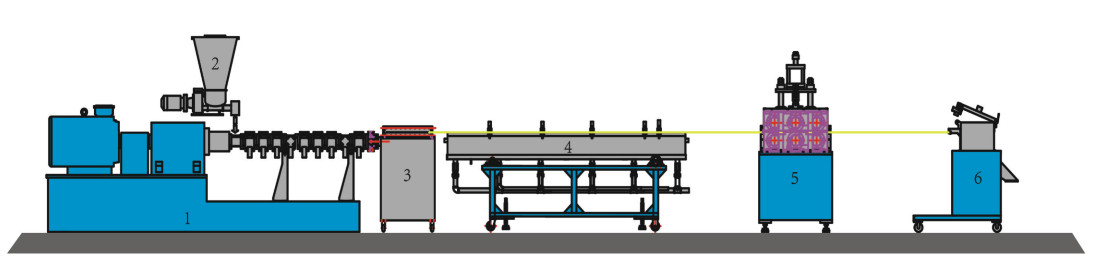 20 - 600kg / H LFT Machine PP / PA Polymer Granules Line For Long Fiber Coating