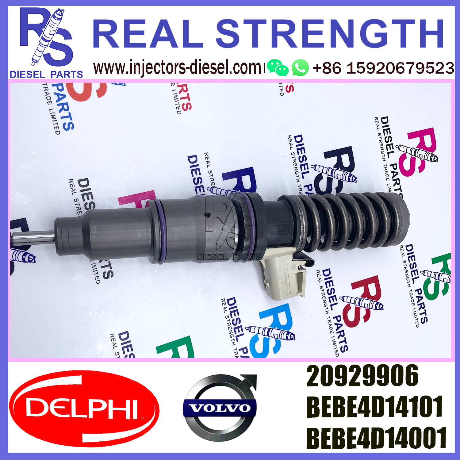 DELPHI 4pin 20929906 Diesel pump Injector V-O-L-V 20929906 BEBE4D14101 BEBE4D14001 E3.18 for V-O-L-V D16 3512 TIER 3