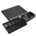 Plastic Electronic Welder Tray Black ESD Anti Static PVC Blister Accessories